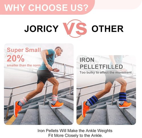 Ankle Weights A Pair of 1/2/3/4/6/8/10/12/20 LBS Wrist Leg Arm Weights for Women Men with Adjustable Straps, Strength weighted for Physical Therapy Running Walking Fitness Gym Workout