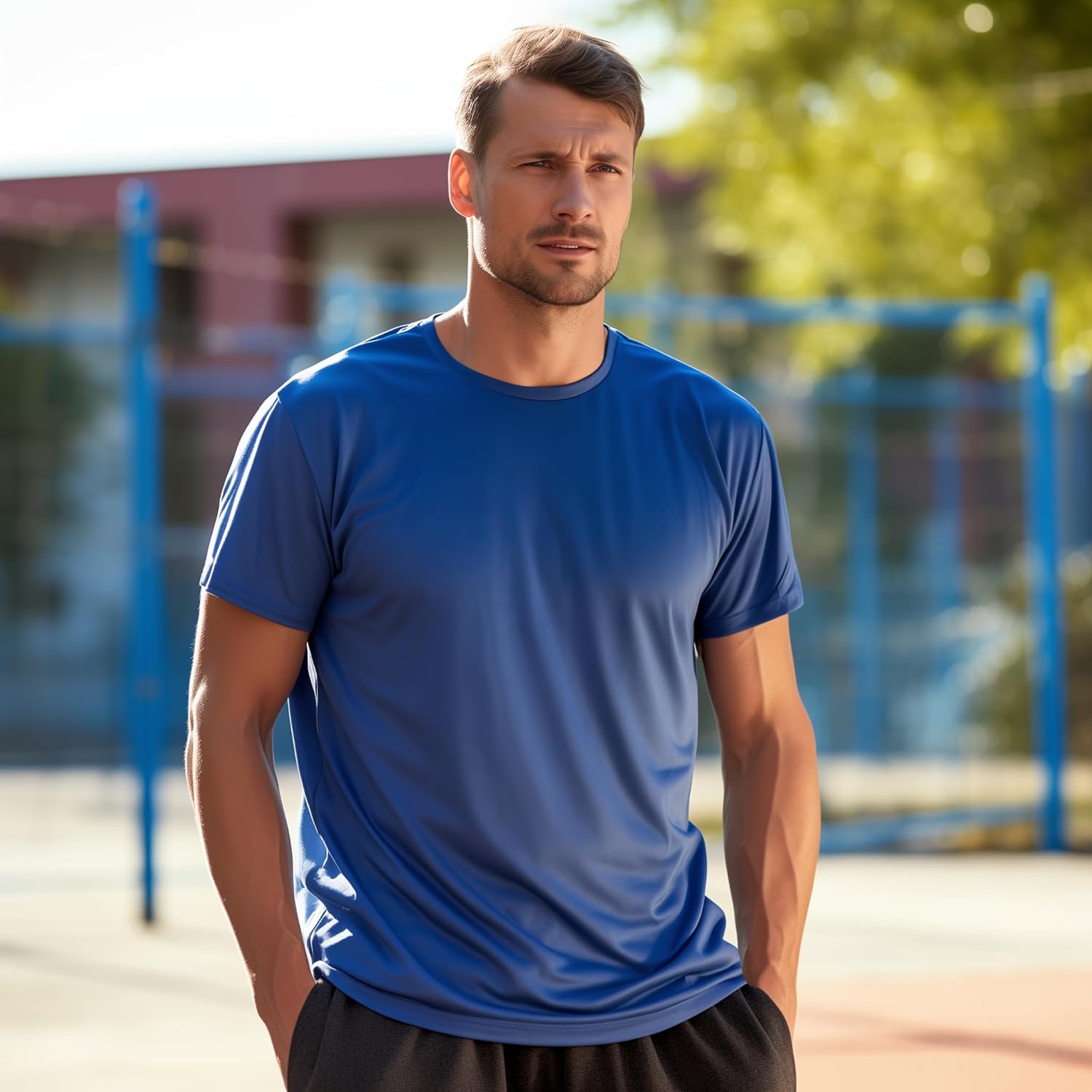 Skiennix Men's Quick-Dry Athletic T-Shirt - 5 Pack for Running & Gym Workouts | Short Sleeve Tees