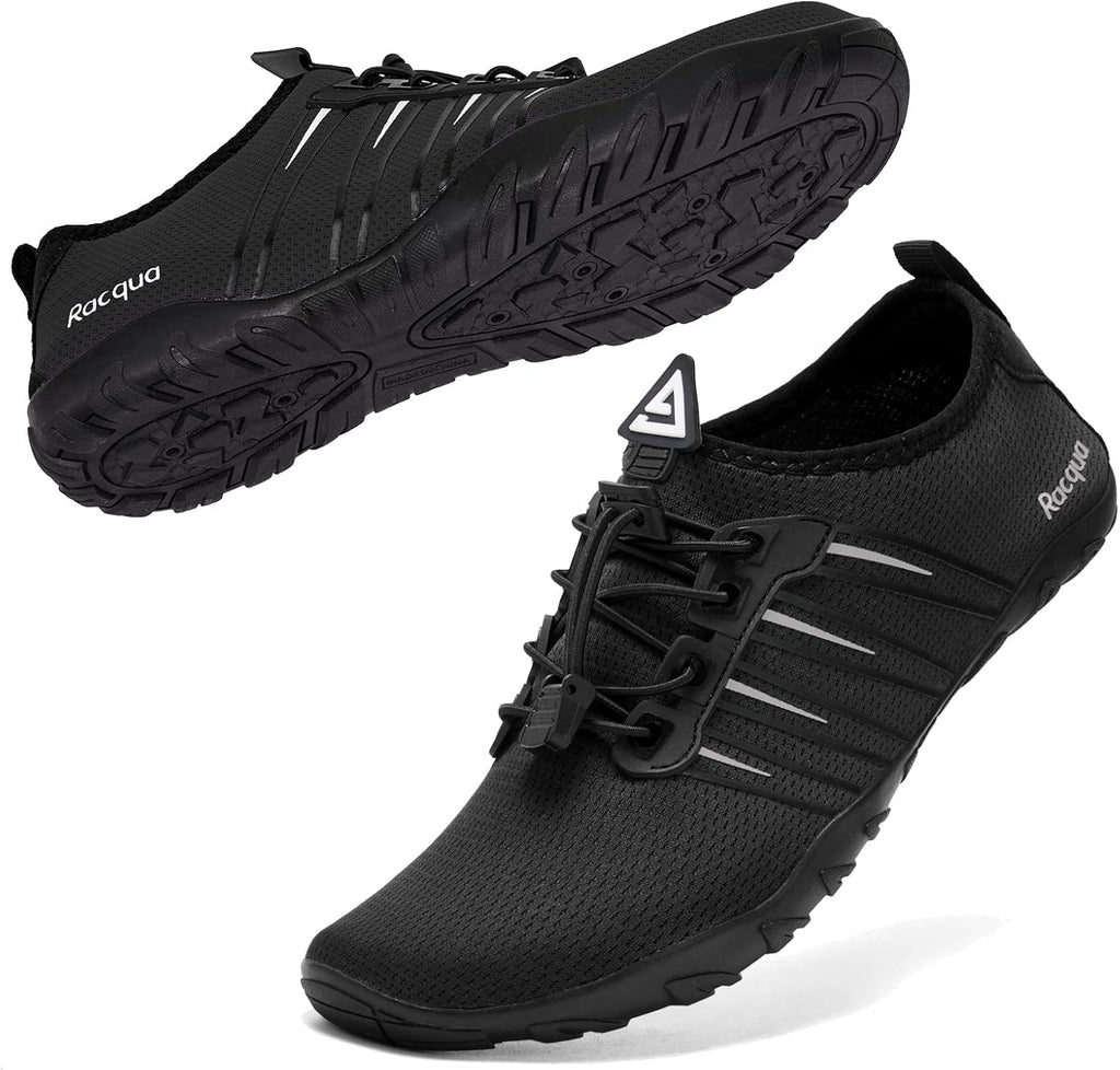 Racqua Water Shoes - Quick Dry Barefoot Aqua Sports Footwear for Men & Women | Ideal for Beach & Pool