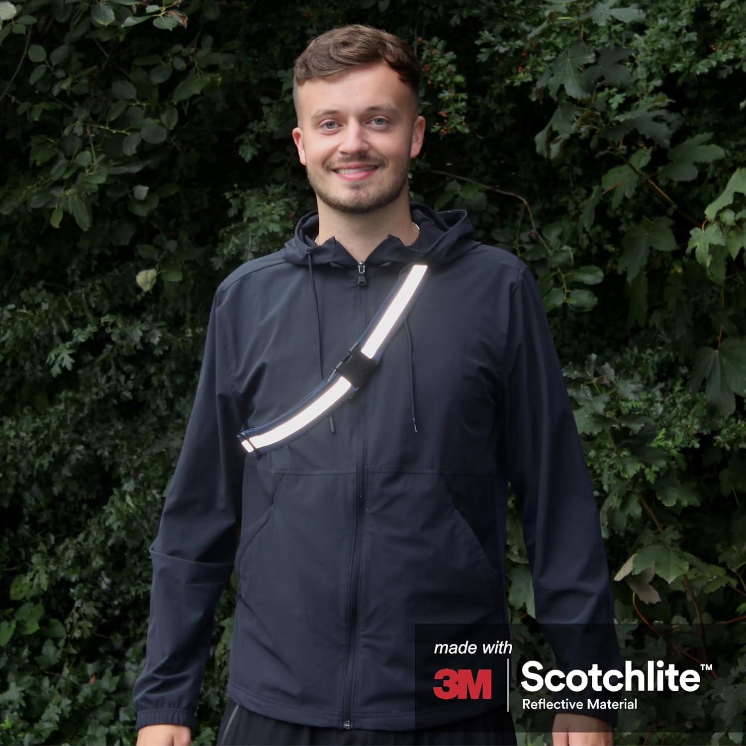 Salzmann Reflective Running Belt - Adjustable High-Visibility Strap with 3M Scotchlite - Perfect for Night Runs