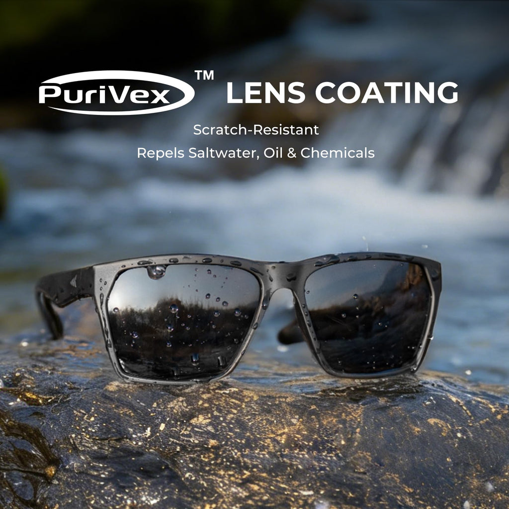 KastKing Beartrap Polarized Sports Fishing Sunglasses, With PuriVex Protective Lens Coating, Square Frame Design, Men Women