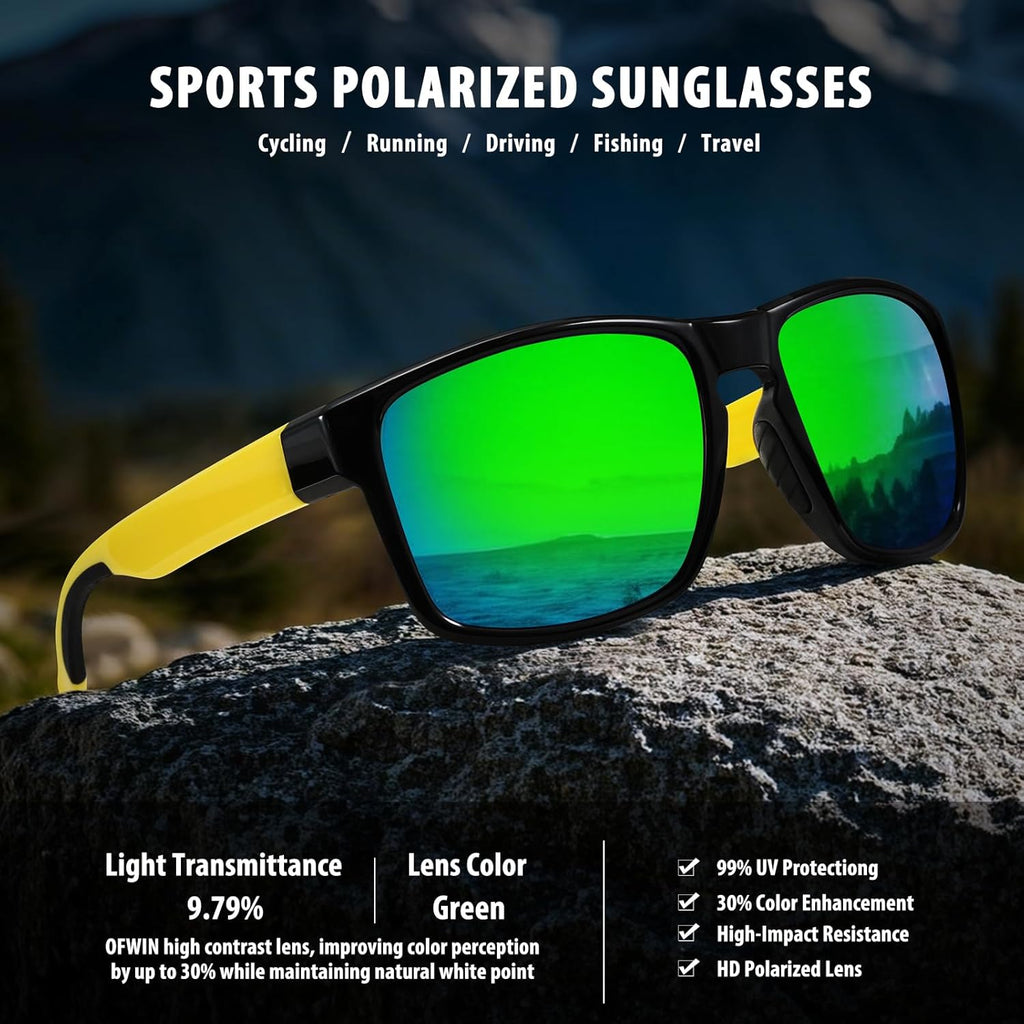 Skiennix Sports Polarized Sunglasses - UV Protection & Unbreakable Design for Men & Women | Ideal for Driving, Running, Fishing, Hiking