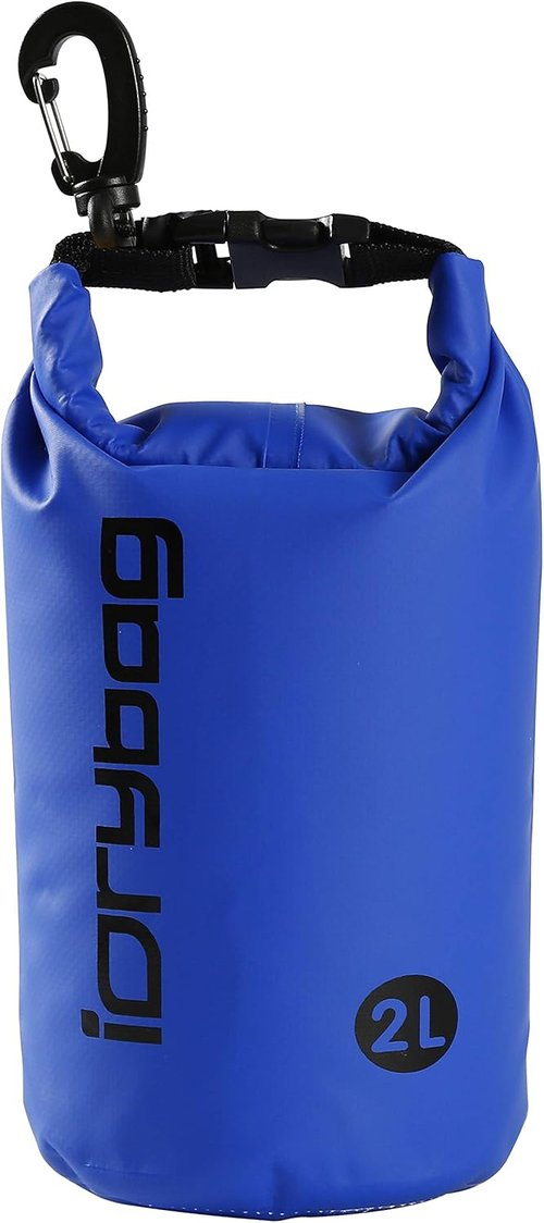 IDRYBAG Waterproof Dry Bag for Kayaking | Versatile Sizes 2L, 5L, 10L, 15L, 20L for Boating