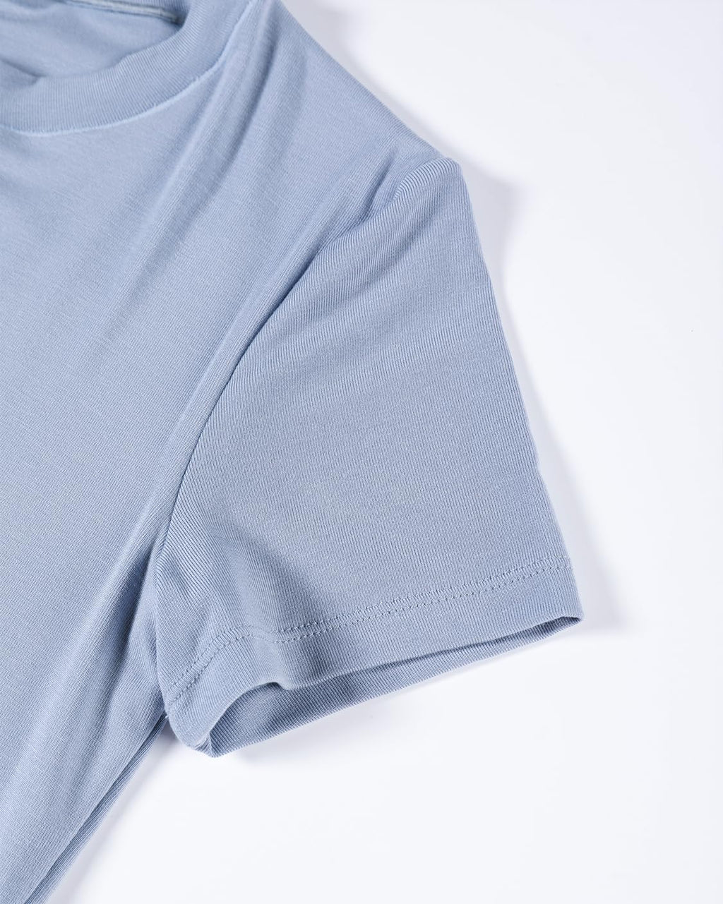 AUROLA Everyday Fitted T-Shirt - Women's Crew Neck Short Sleeve Modal Slim Fit Top | Stylish Crop Tee