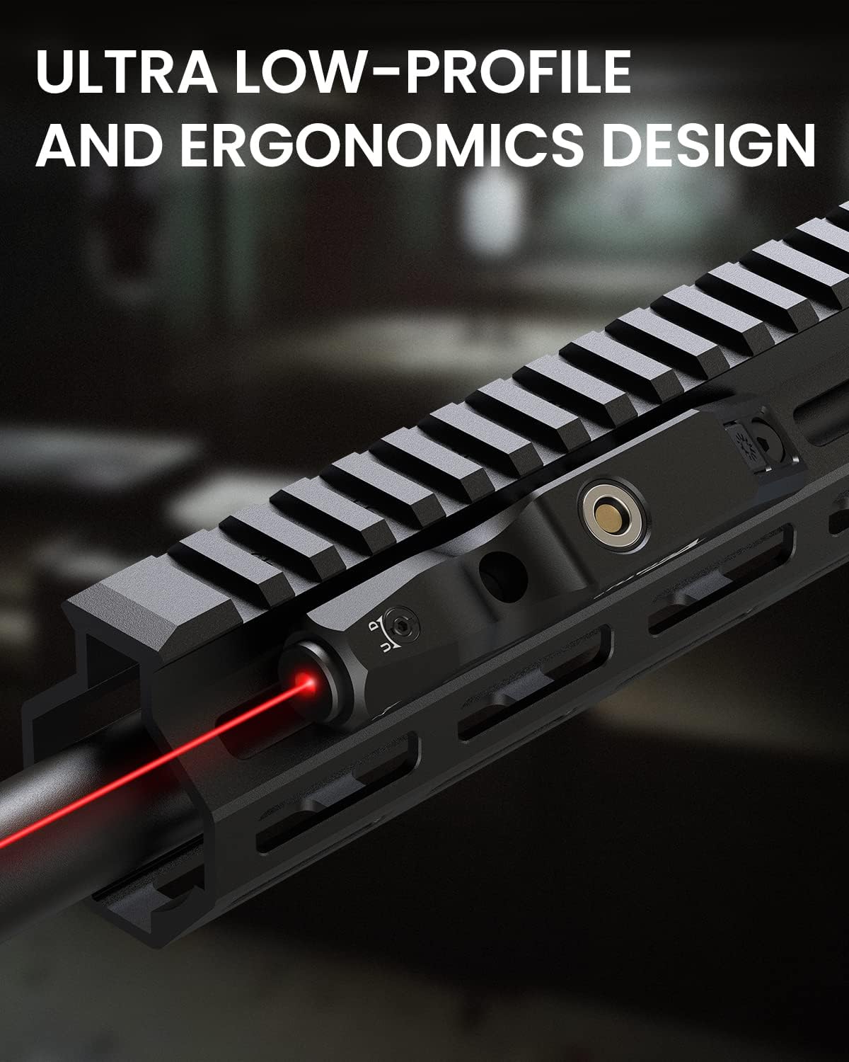 Votatu M4L-R Red Laser Sight - Ultra Low-Profile Tactical Compact Beam with Strobe Function