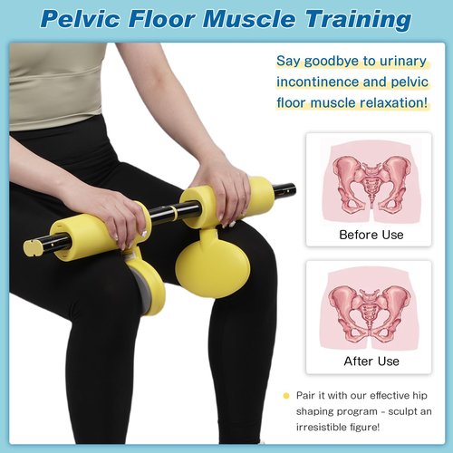CYFIE Thigh Trainer Kegel Exerciser, Inner Thigh Exerciser for Women Men, Pelvic Floor Trainer with Portable Band for Glute, Leg, Arm Workout, Thigh Exerciser with 30LB Band for Home Gym