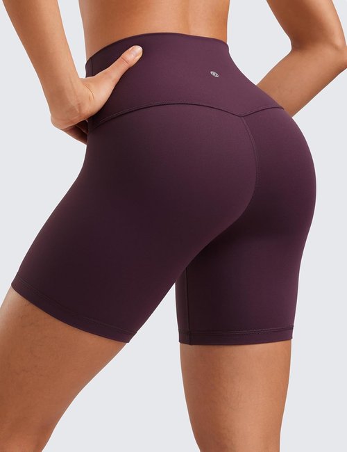 CRZ YOGA ButterLuxe Biker Shorts - High Waisted Spandex for Women | 6-Inch Length for Comfort