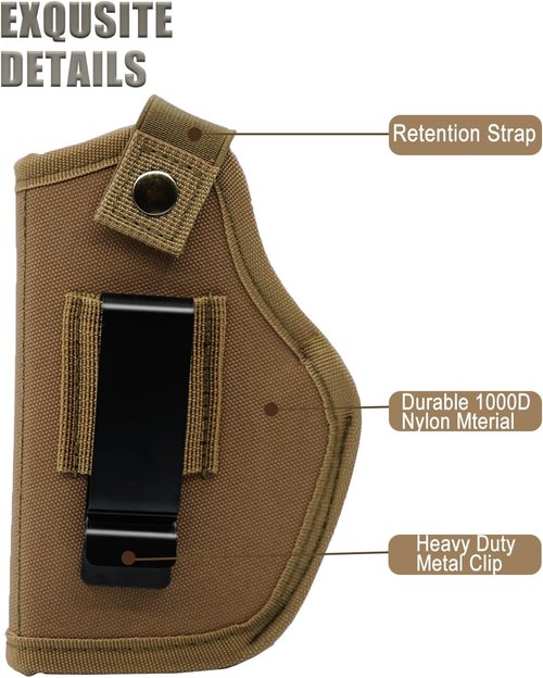 Gun Holster for Men&Women, IWB/OWB 9mm Holsters, 380 Pistol Holster fits Glock 19/17/23/26/27/42/43x, S&W M&P Shield, Sig Sauer and Similar Handguns