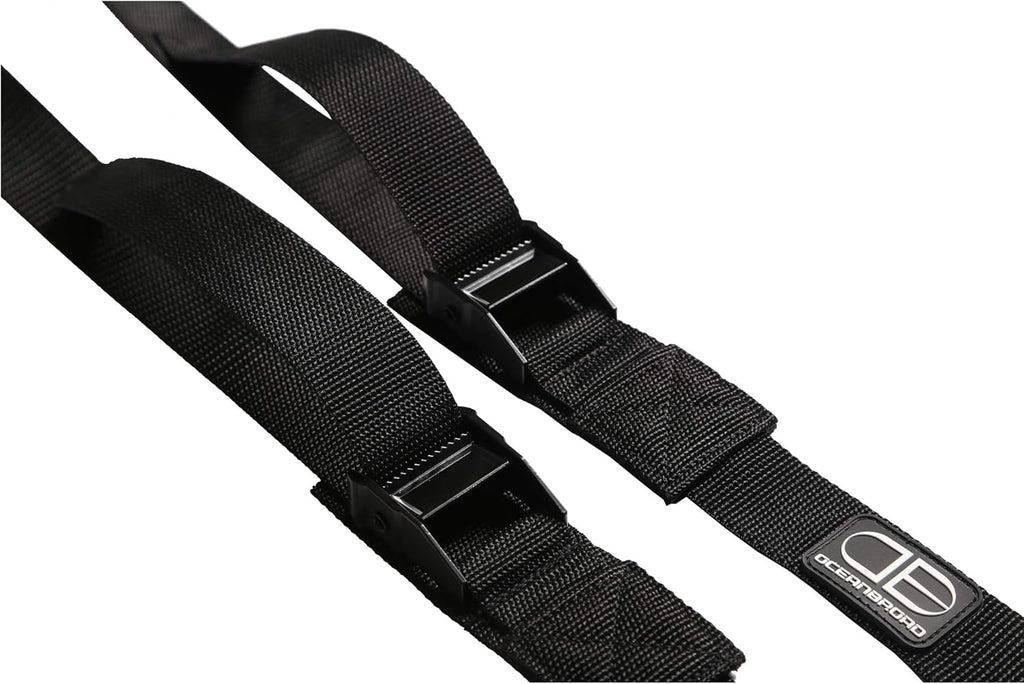 OCEANBROAD Kayak Tie Down Straps - 1.5 Inch, 13 Feet | 2 Pack Cam Buckle Straps for Surfboards & Canoes