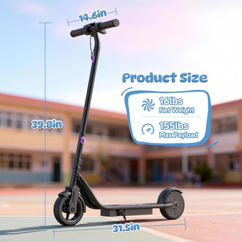 Aovowheel Electric Scooter - High-Speed Folding E-Scooter with 350W/500W Motor | 19-23 Miles Range, Dual Brakes