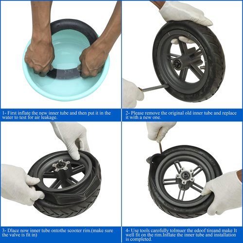 Amitor 8.5 Inch Scooter Tire Tube, 8 1/2 x2 Electric Scooter Replacement Wheels and Inner Tube, 50/75-6.1 Compatible for Xiaomi Pro 2 M365 Pro 1S, Electric Scooter 8.5 Inch Non-pneumatic Tires