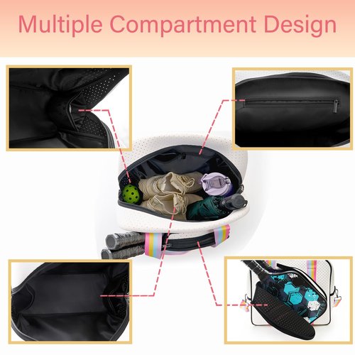 Cute Pickleball Bags for Women and Men,Pickle Ball Bag Tote，Pickleball Sling Bag