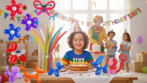 KADBANER 260Q Long Balloons - 100 Pack Latex Balloons for Graduation, Wedding, and Birthday Celebrations