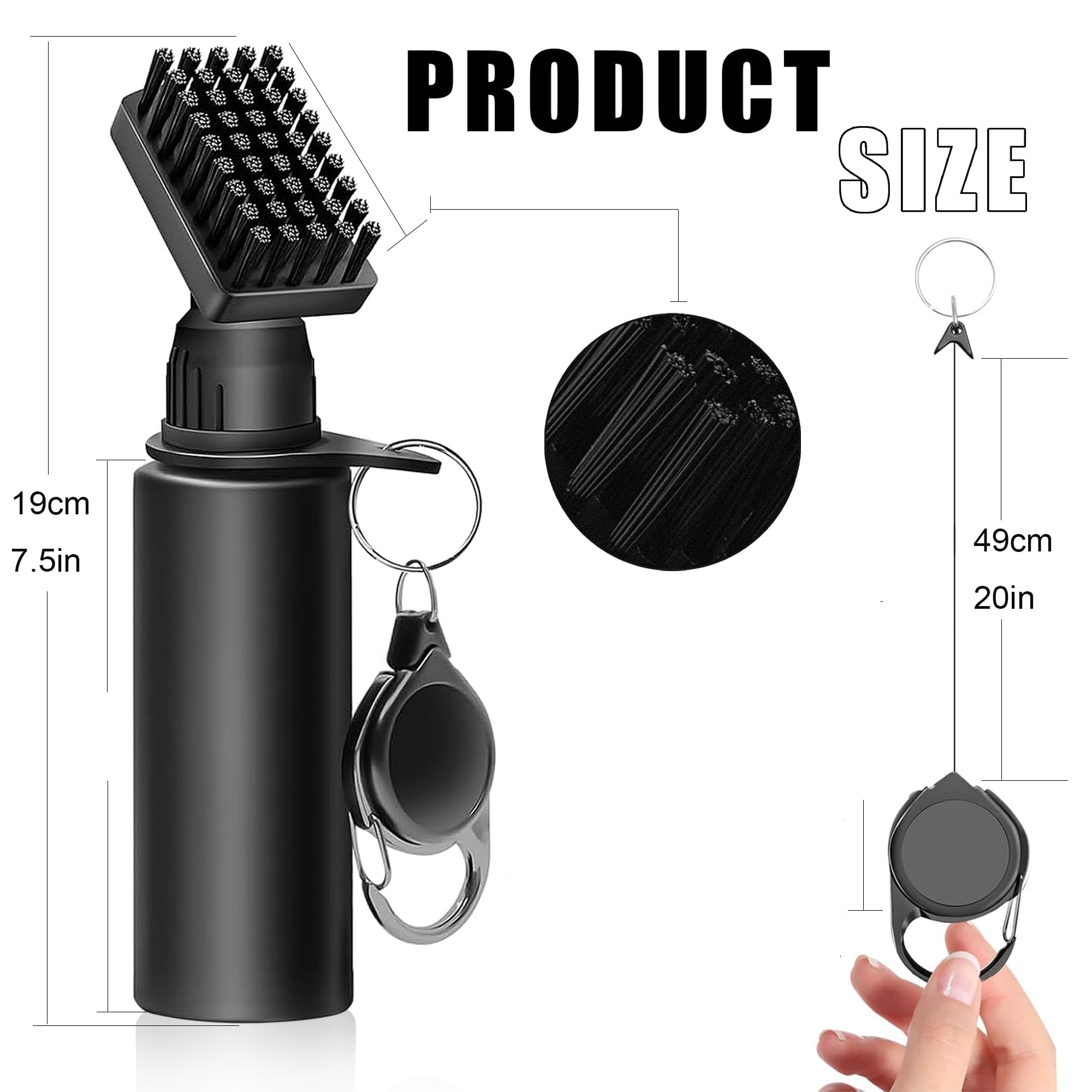 PUWENHAN 3 Pack Golf Towel with Golf Club Brush Cleaner Set with Water Bottle –Golf Accessories Gift Set for Men & Women, Cleaning Kit for Clubs & Balls Cleaning Brush Tools Gifts for Golfers
