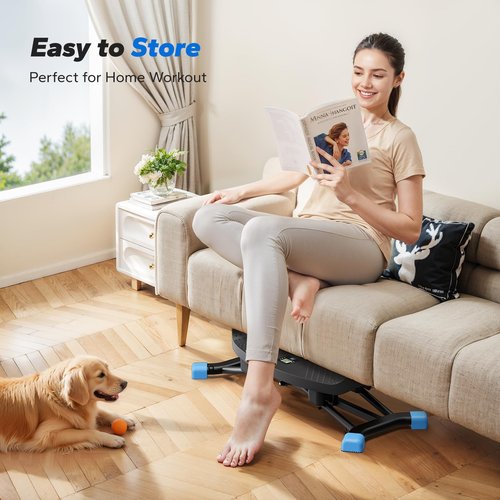 MERACH Balance Board for Adults, Rocking Stepper with Resistance Bands, Portable Wobble Board Featuring LCD Monitor, 300 lbs Capacity Ski Twister Trainer for Full Body Workout at Home Gym