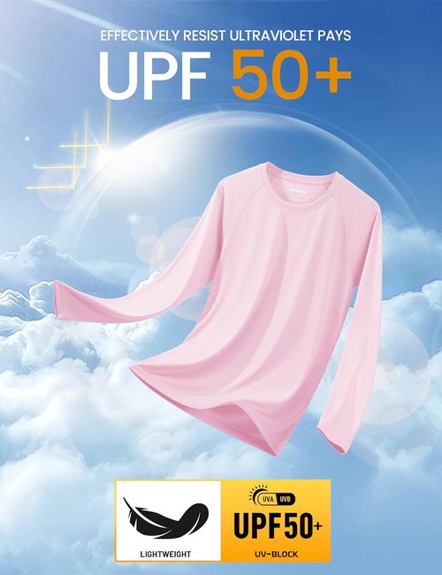 MAGCOMSEN Men's Long Sleeve Athletic Shirts - UPF 50+ UV Sun Protection for Hiking & Running