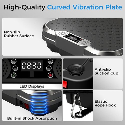 AoraPulse Vibration Plate - Full Body Workout Machine for Lymphatic Drainage & Weight Loss | 400 Lbs Capacity