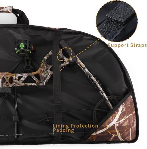 LWANO Compound Bow Case - Soft, Lightweight Bow Bag with Arrow Pocket & Backpack Straps