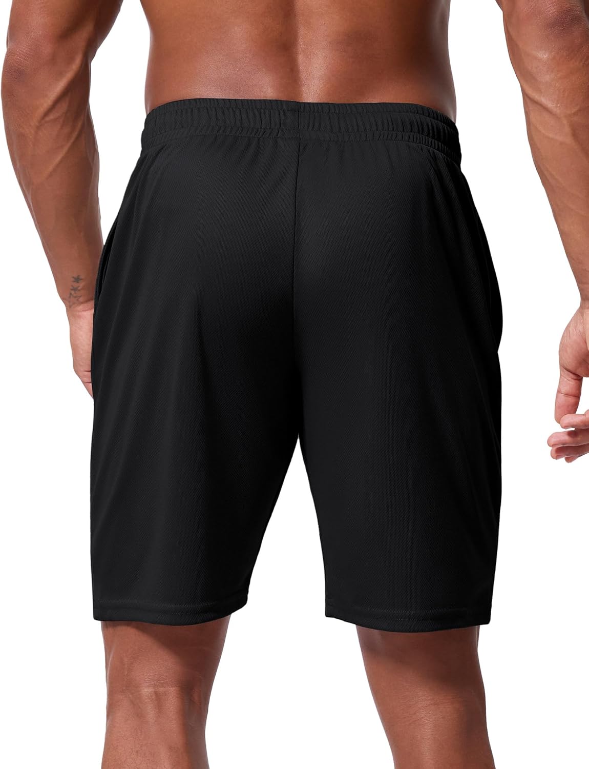 Skiennix Men's Athletic Shorts - Quick Dry Mesh Basketball Design | 9-Inch Inseam, Lightweight Gym Wear