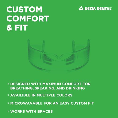 Delta Dental Sports Mouth Guard - ADA Accepted - Enhanced Impact Absorption - Clear Design