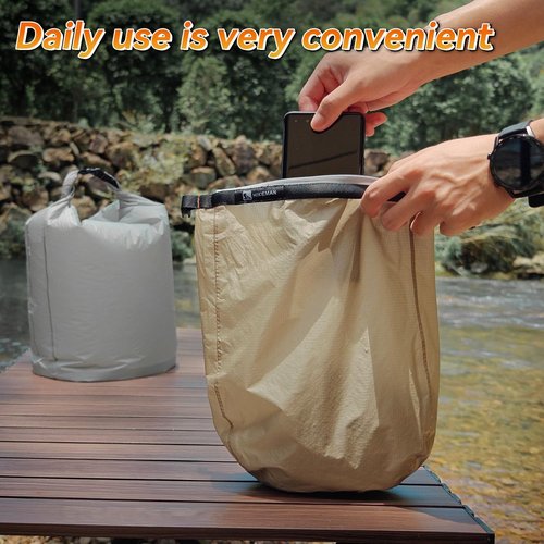 HIKEMAN Waterproof Dry Bag - Ultralight Roll Top Dry Sack | 3-Pack for Travel, Swimming, Kayaking (Green)