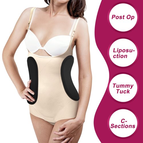 Geyoga 4 Pcs Lipo Foam AB Board Post Surgery, 11.8" x 5.5" Abdominal Compression Lateral Boards Protector for Post Surgery Recovery Liposuction Flattening Skin Firming Waist Support