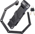 Skiennix Folding Bike Lock - Heavy-Duty Anti-Theft Alloy Steel with Mounting Bracket & 2 Keys (30 in)