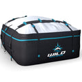 Wild Xplorer Rooftop Cargo Carrier - 23 Cubic Feet (XXL), Waterproof Soft Shell Car Roof Cargo Carrier, Heavy Duty Car Top Luggage Cargo Bag with Patented Door Hooks and Non-Slip Mat