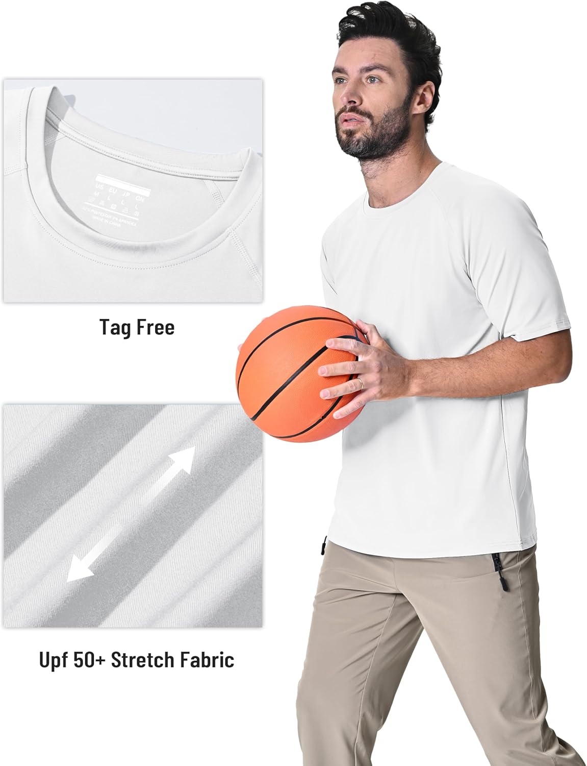 TACVASEN Men's Rashguard Shirt - UPF 50+ Sun Protection & Quick Dry Fabric | Athletic Swim Top