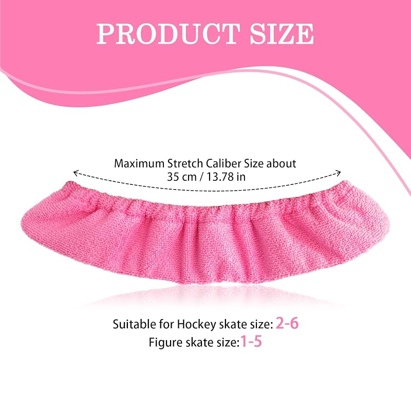 Rose Red Ice Skate Guards - Soft Blade Covers for Figure & Hockey Skates (Youth)