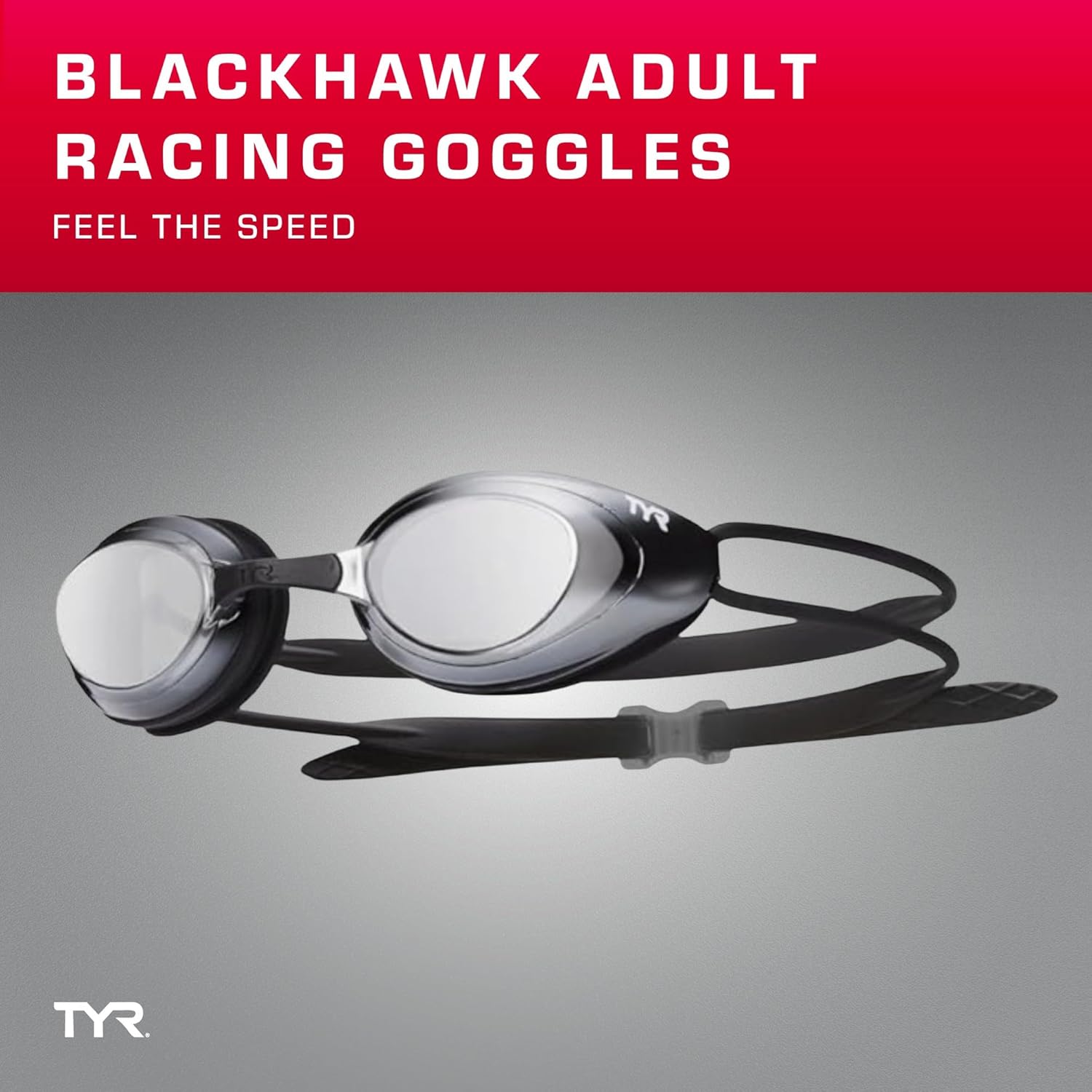 TYR Blackhawk Racing Swim Goggles - Anti-Fog Adult Swimming Goggles with UVA/UVB Protection