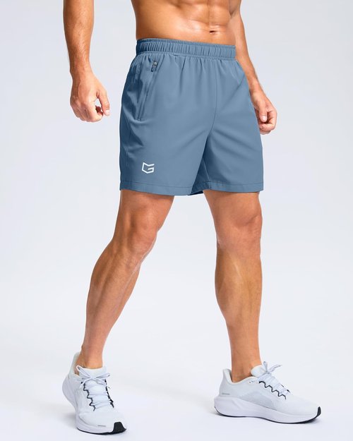 G Gradual Men's Athletic Running Shorts - Quick Dry with Zipper Pockets | 7"/5"/9" Sizes for Gym & Hiking