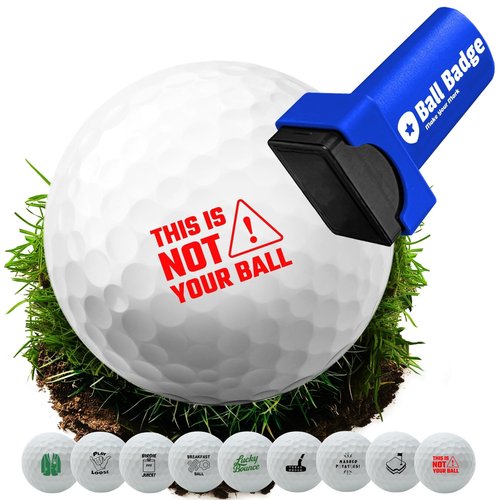 Ball Badge Golf Ball Stamp – Self-Inking Golf Marker, Quick-Dry & Waterproof – No Leaks, No Messy Refills – Durable, Reusable Golf Ball Stamper Golfing Gift & Accessory (This Is Not Your Ball)