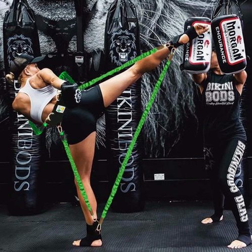Exercise Boxing Resistance Bands Leg Strength Training Home Workout Equipment Bounce, Explosive Power Training for MMA, Bounce,etc Indoor and Outdoor Fitness Training, Set of 12