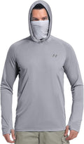 Isnowood Sun Shirt - Men's Long Sleeve UPF 50+ Fishing Hoodie for UV Protection | Ideal for Hiking & Running