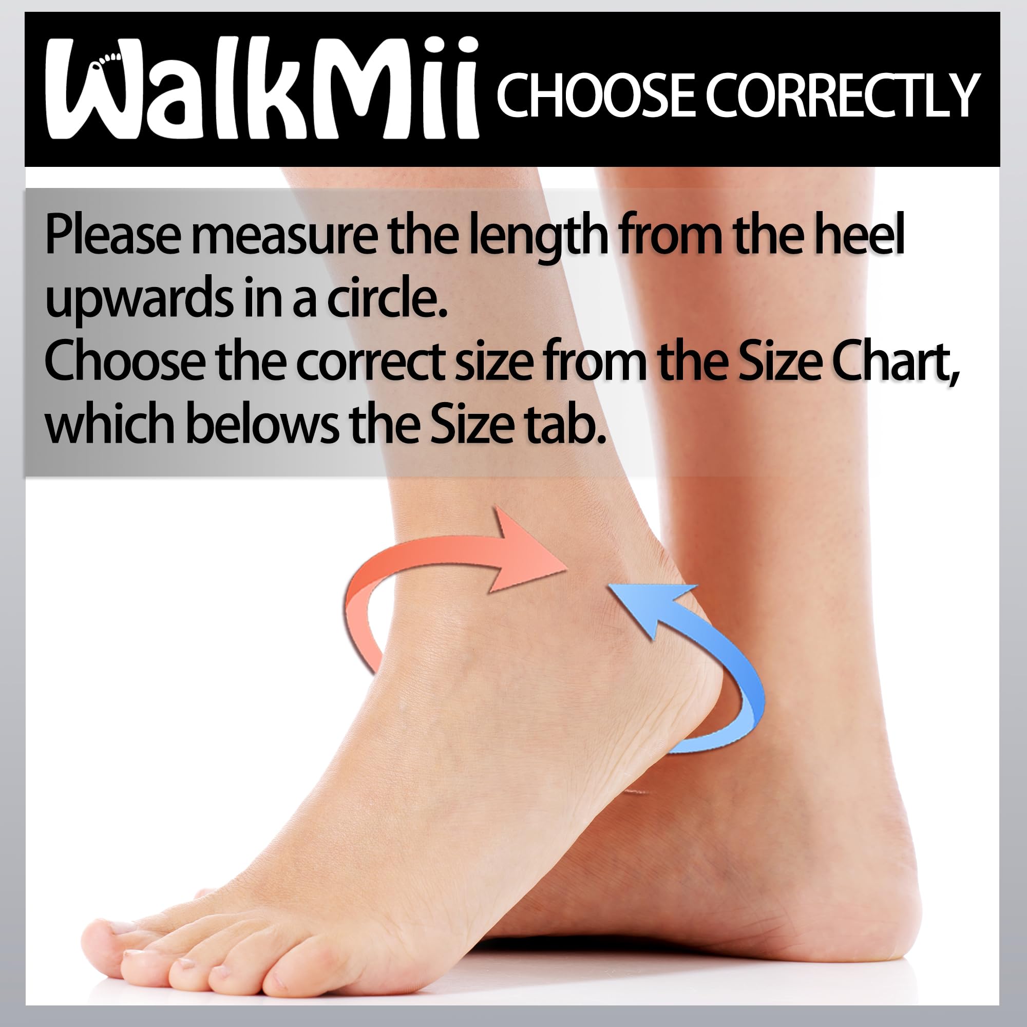WalkMii Ankle Compression Sleeves (1 Pair)-Ankle Brace for Achilles Tendonitis, Sprain, Pain Relief, Plantar Fasciitis Ankle Support Socks with Adjustable Strap for Women & Men-L