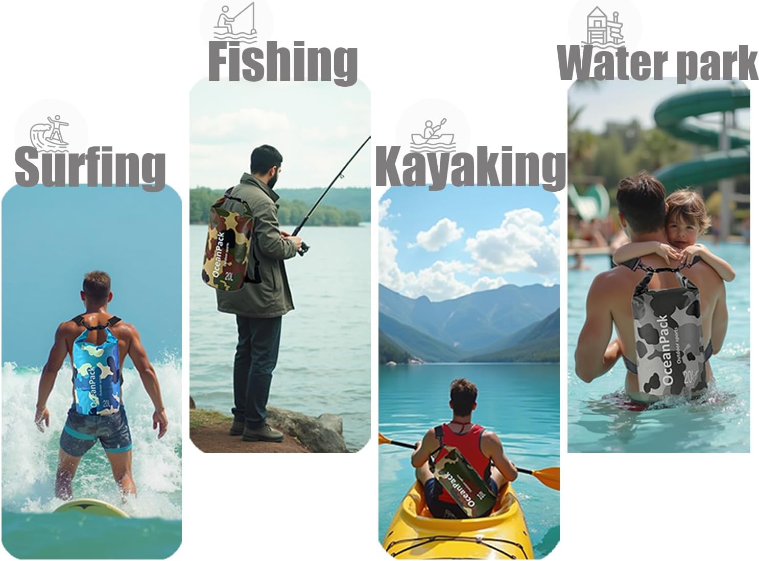 Skiennix Waterproof Dry Bag - Lightweight Roll Top Storage for Travel, Swimming, Kayaking | 5L/10L/20L