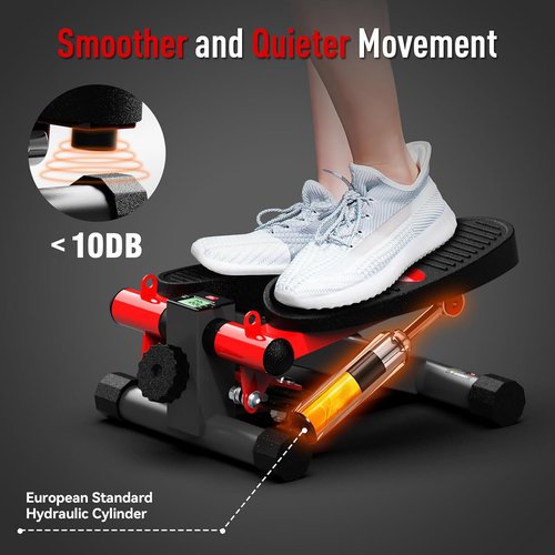 HARISON Mini Stepper - Portable Under Desk Exercise Machine with LCD Monitor | 300LBS Capacity