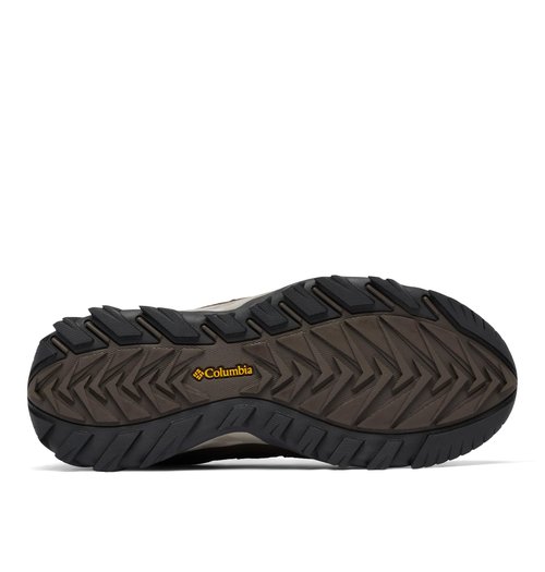 Columbia Mens Strata Trail Low Waterproof, Cordovan/Golden Yellow, 9.5