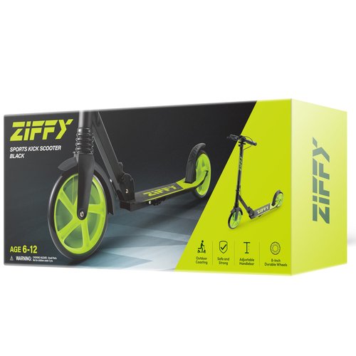 JOVA ZIFFY Scooter for Kids with Hand Brake, Foldable Kick Scooter for Ages 6-12, Lightweight Scooter for Boys with 4 Adjustable Heights, ABEC9 Bearings, Supports Up to 260 lbs