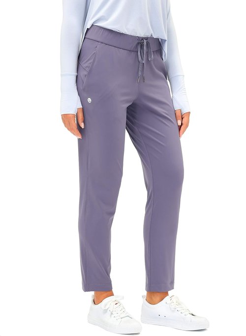 G Gradual Women's Stretch Ankle Pants - 7/8 Length with Deep Pockets for Golf, Travel & Lounge