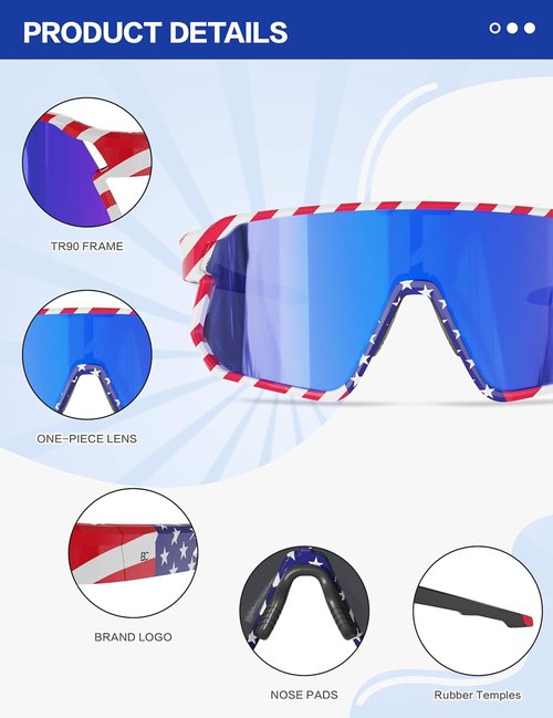 BIRCEN Kids Baseball Sunglasses - Polarized UV Protection for Boys & Girls Ages 5-12
