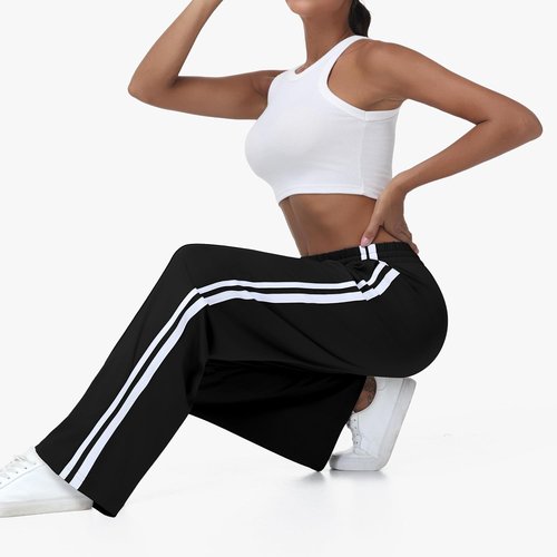 MIVEI Women's Athletic Track Pants - Loose Fit Sweatpants with Zipper Pockets | Available in 28-34 Inseam
