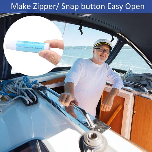 BBTO Snap and Zip Wax | Zipper Lubricant Stick for Boats, Tents, Backpacks & Drysuits