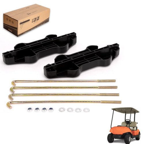 10L0L Golf Cart Battery Hold Down Fitting for Yamaha G29 Drive - Zinc Plated Battery Hold Down Rod 12.5 Inch J-Bolt&Nut and Plastic Plate, OEM#JW2-H2133-00,90201-08310,95702-08500