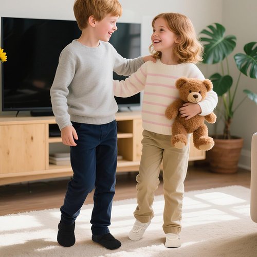 LeIsfIt Toddler Slippers - Soft & Warm Slip-On House Shoes for Kids | Non-Slip Indoor/Outdoor Comfort