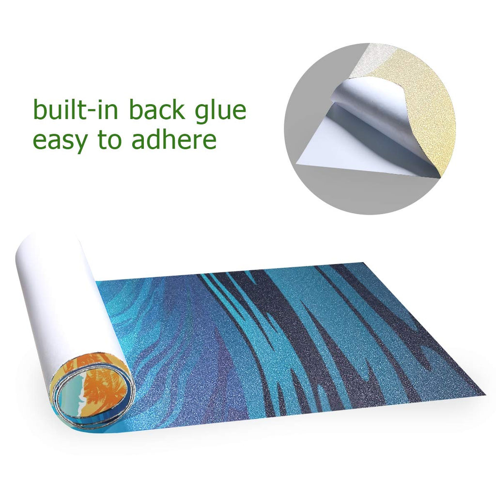 senya Skateboard Grip Tape Wave Sunrise Palm Trees Longboards Griptape Sandpaper for Rollerboard