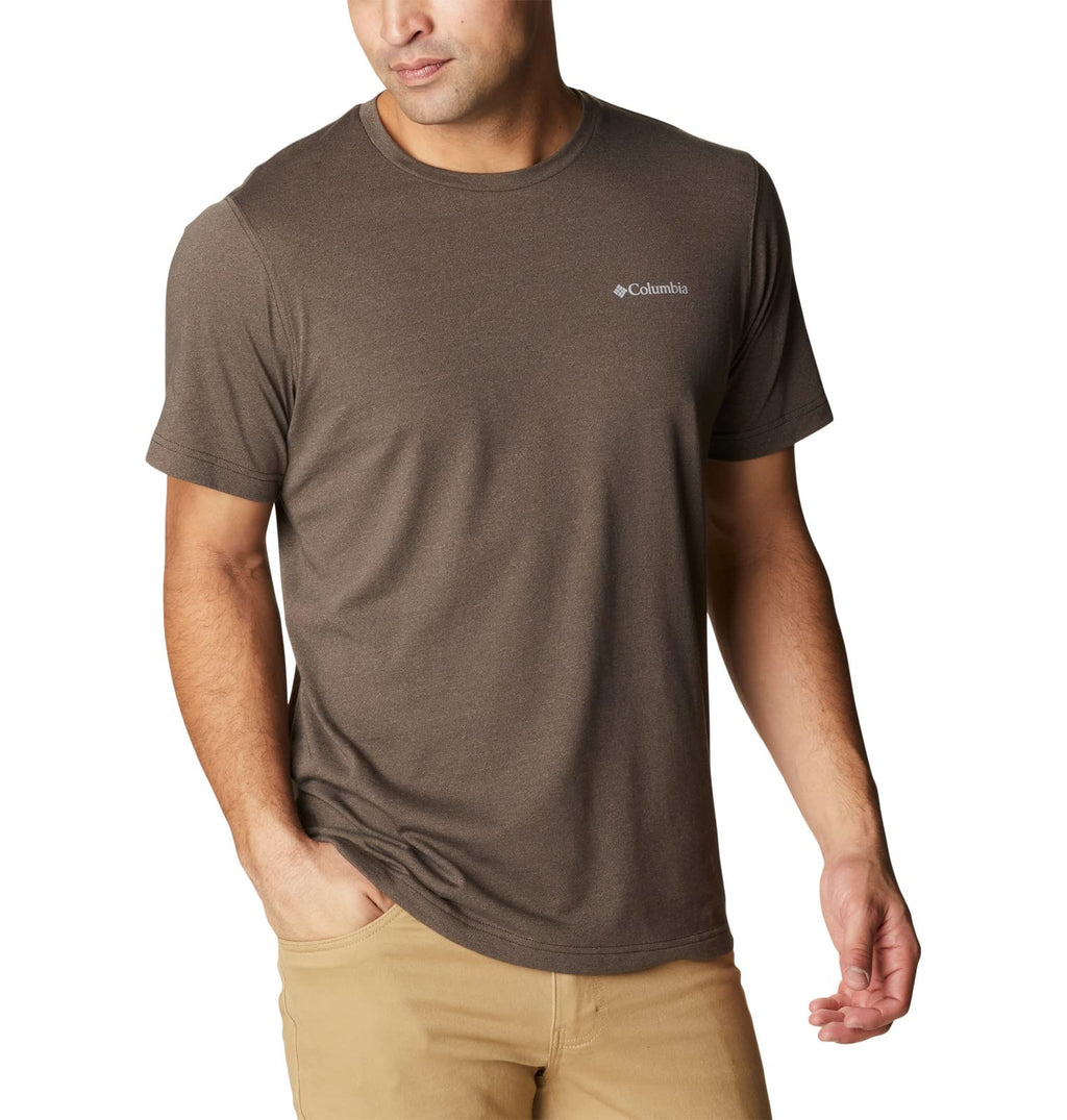 Columbia Men's Thistletown Hills Short Sleeve, Cordovan Heather, X-Small