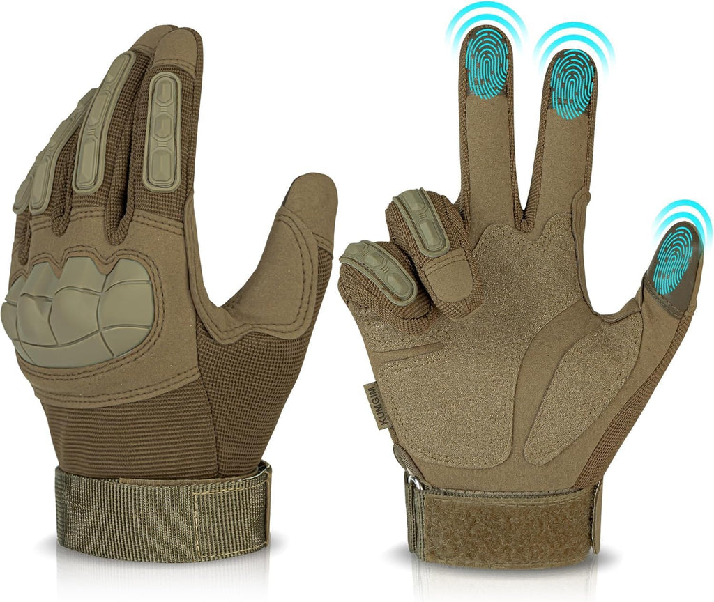 Skiennix Tactical Gloves - Touchscreen Military Combat Gloves for Men | Black Airsoft & Outdoor Use