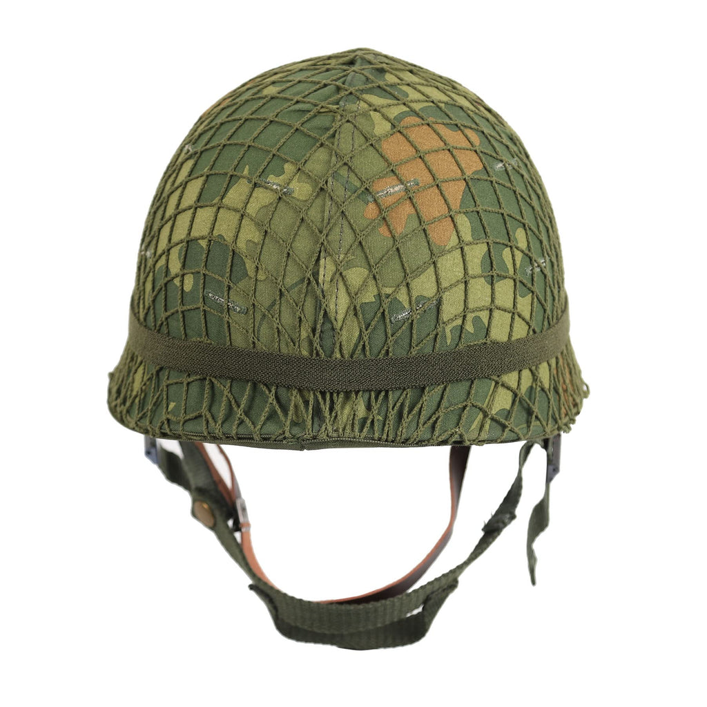 Reproduction WW2 WWII Vietnam War Era US M1 Combat Helmet with Mitchell Cover 1959 Dated